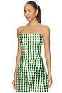 view 2 of 5 Etta Bandeau Top in Gingham Green