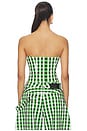 view 3 of 5 Etta Bandeau Top in Gingham Green