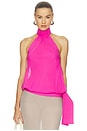 view 1 of 5 Bubble Top in Pink Silk