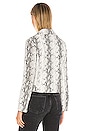 view 4 of 5 Beatrix Snake Moto Jacket in White