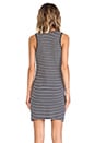 view 3 of 5 The Louella Tank Dress in Black & White Stripe