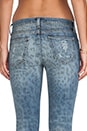 view 6 of 7 The Stiletto in Denim Leopard Destroyed