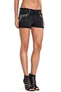 view 2 of 7 The Boyfriend Short in Black in Black with Studs
