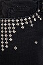 view 7 of 7 The Boyfriend Short in Black in Black with Studs