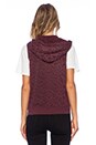 view 4 of 4 The Sleeveless Zip Hoodie in Garnet Leopard