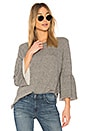 view 1 of 4 The Ruffle Sleeve Sweatshirt in Heather Grey