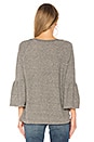 view 3 of 4 The Ruffle Sleeve Sweatshirt in Heather Grey