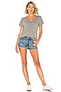 view 4 of 4 The V Neck Tee in Heather Grey