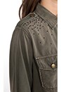 view 5 of 6 The Perfect Shirt in Army Green w/ Studs