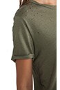 view 5 of 5 T-SHIRT RAS DE COU THE ROLLED SLEEVE in Army Green