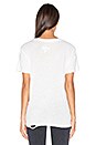 view 3 of 4 The V Neck Distressed Tee in Dirty White All Torn Up