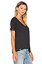 view 2 of 4 T-SHIRT DISTRESSED THE V NECK in Black Beauty All Torn Up