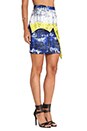 view 2 of 4 Printed Scuba Skirt in Cyan Multi