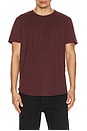 view 1 of 4 AO Curve Hem Tee in Currant