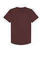 view 4 of 4 AO Curve Hem Tee in Currant