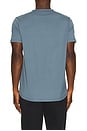 view 2 of 4 AO Henley Tee in Cadet Blue