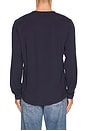 view 2 of 4 Ao Long Sleeve Curve Hem Tee in Pacific Blue