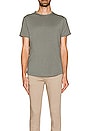 view 3 of 3 Crew Curve Hem T-Shirt in Sage