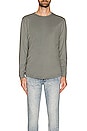 view 3 of 3 Long Sleeve Crew Curve Hem T-Shirt in Sage