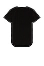 view 2 of 3 Crew Elongated T-Shirt in black