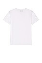 view 2 of 3 Henley Curve-Hem T-Shirt in white
