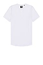 view 1 of 3 Ao Henley Curve-hem Tee in White