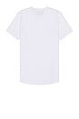 view 2 of 3 Ao Henley Curve-hem Tee in White