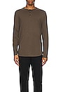 view 3 of 3 Ao Long Sleeve Curve Hem Henley in Shadow