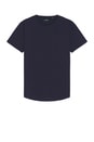 view 1 of 3 AO Curve Hem Tee in Pacific Blue
