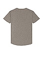 view 2 of 3 Crew Curve Hem T-Shirt in Heather Grey