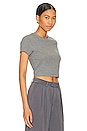 view 2 of 4 Tomboy Cropped Tee in Heather Grey