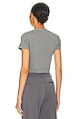 view 3 of 4 Tomboy Cropped Tee in Heather Grey