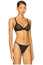 view 2 of 4 Plunge Mesh Bra in Black