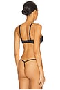 view 3 of 4 Plunge Mesh Bra in Black