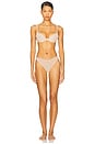 view 4 of 4 Plunge Mesh Bra in Sand