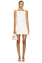 view 1 of 3 MINIVESTIDO PLISSADO DE POPELINE in White