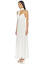 view 3 of 4 Scarf Panelled Silk Gown in Ivory