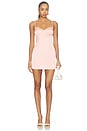 view 1 of 3 Satin Bullet Bra Mini Dress in Pink