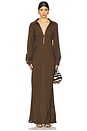 view 2 of 4 Isla Deep V Gown in Chocolate