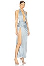 view 2 of 4 Selene Plunge Gown in Blue