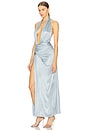 view 3 of 4 Selene Plunge Gown in Blue