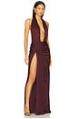 view 2 of 4 Selene Plunge Jersey Gown in Plum