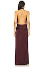 view 3 of 4 Selene Plunge Jersey Gown in Plum