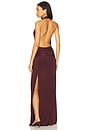 view 4 of 4 Selene Plunge Jersey Gown in Plum