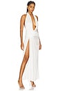 view 2 of 4 VESTIDO DE MALHA COM DECOTE PROFUNDO SELENE in White