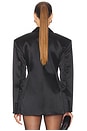 view 4 of 5 Silk Wool Satin Blazer in Black