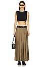 view 6 of 7 Heidi Pleated Maxi Skirt in Khaki