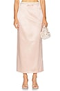 view 1 of 6 Irene Wool Silk Duchesse Midi Skirt in Pink