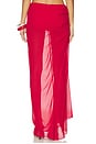 view 4 of 6 Florence Silk Georgette Knot Skirt in Red