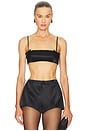 view 1 of 4 Duchesse Silk Bralette Top in Black